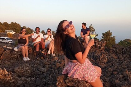 Etna Sunset Tour Tasting Glasses of Wine