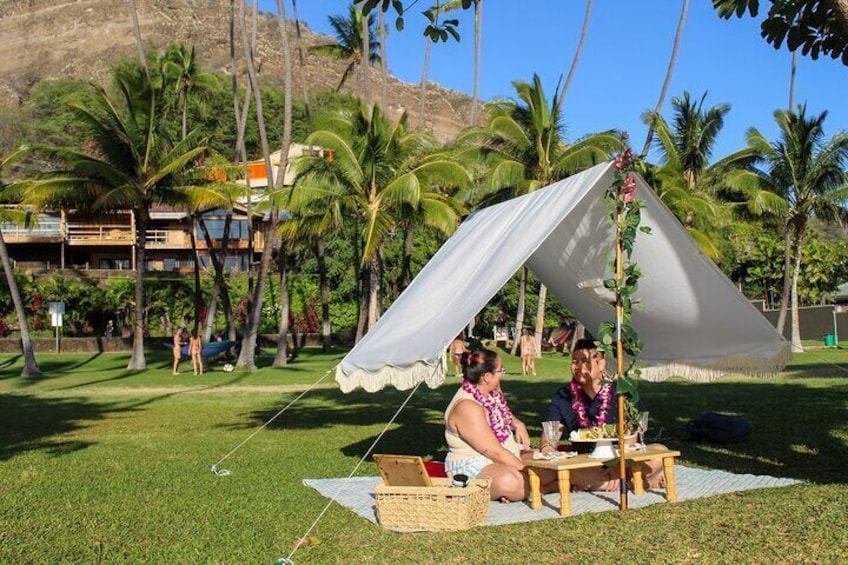 Luxury Picnic in Waikiki with Ocean, Lagoon & Crater Views