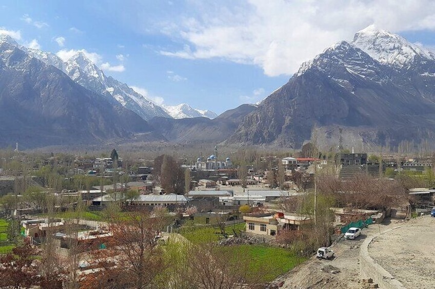 View of Skardu in Spring season