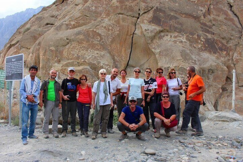 Stop at secret rocks of Hunza (Rock carving in Hunza)