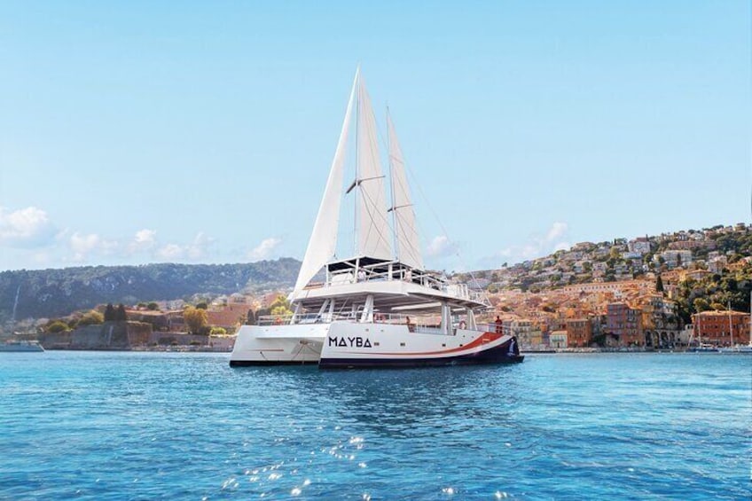 Brunch at sea in Catamaran Villefranche and Cap Ferrat Nice