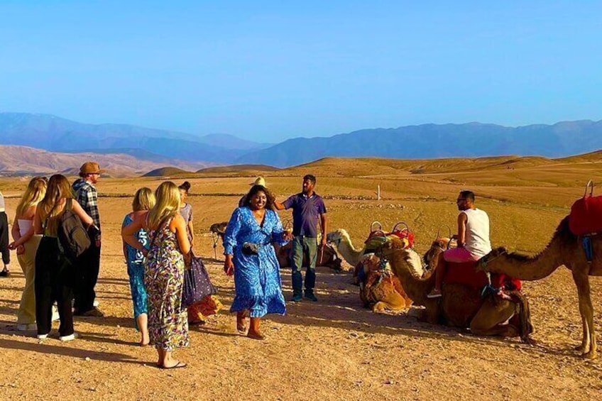 Dinner and Sunset Camel Ride at desert Marrakech Agafay
