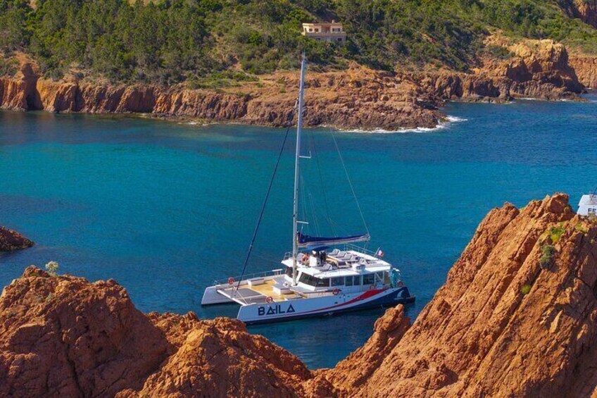 Brunch at sea in Catamaran in the Esterel Saint Raphael
