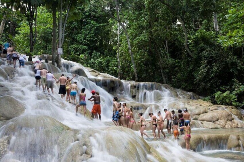 Dunn's River Falls & Park and Green Grotto Caves Combo