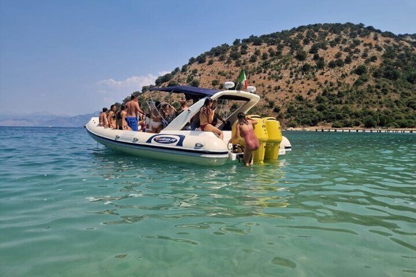 Vlora to Bay of Grama Speedboat Tour