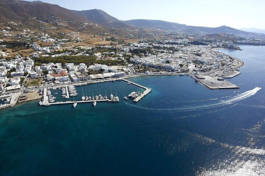 Shared Sunset Boat Tour to Paroikia Bay Paros Greece