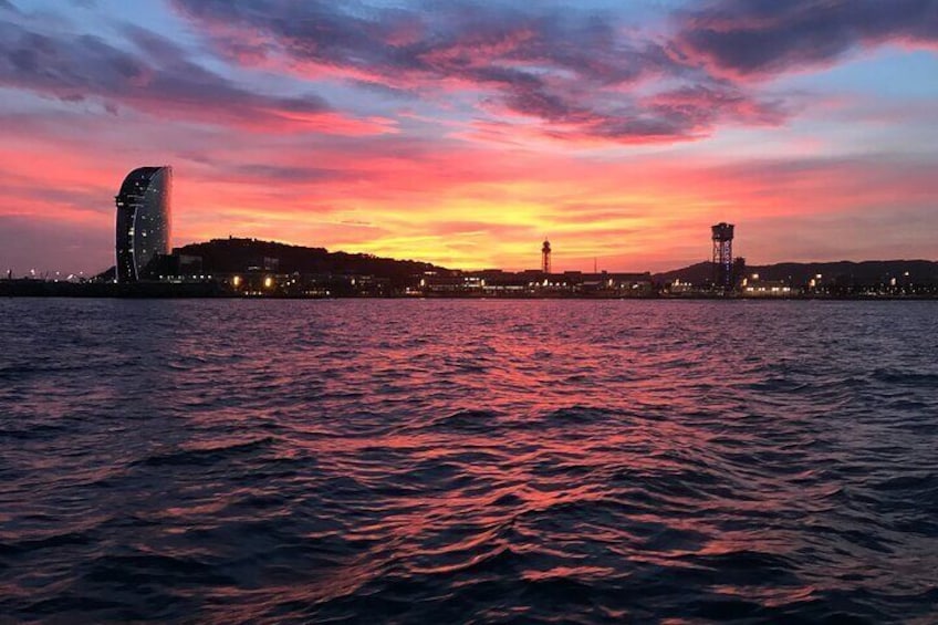 Barcelona Sunset Private Sailing and Live Spanish Guitar