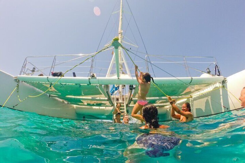 Excursion from Ibiza to Playa de Illetas by Catamaran with Food