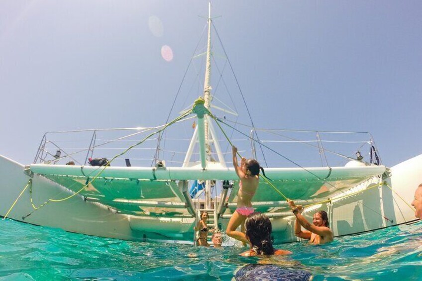 Excursion from Ibiza to Playa de Illetas by Catamaran with Food