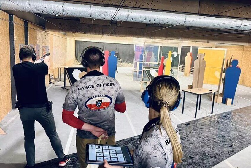 Proffesional instructor supervising