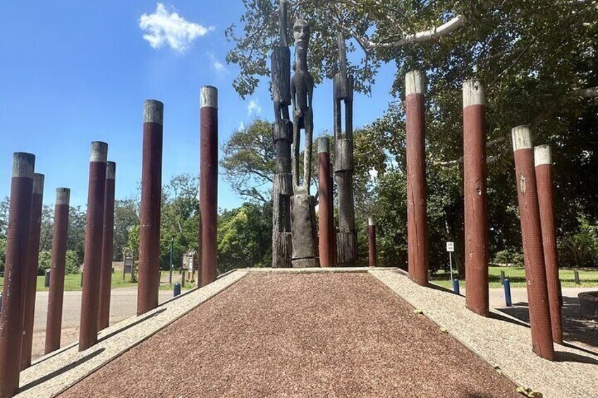 See the Pukamani poles at Mindil Beach 