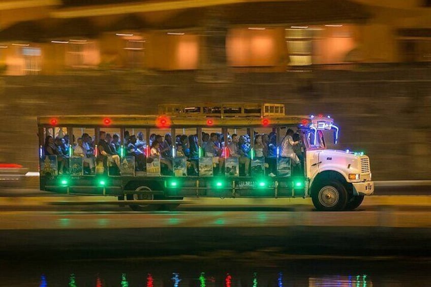 Tour in Chiva Rumbera with Party and Fun Music in Cartagena