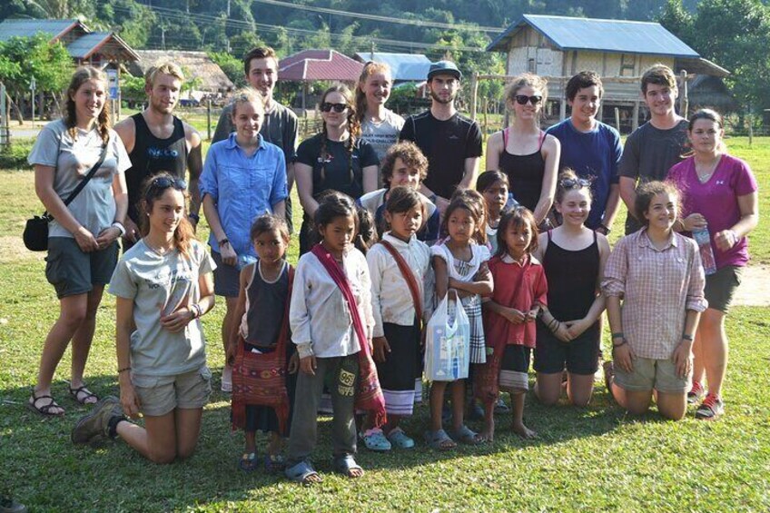 Take photo with local people