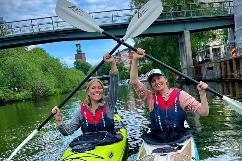 Happy paddlers