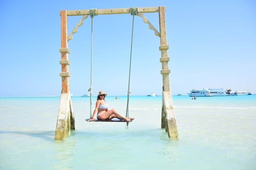 Hurghada Orange Bay Island with Breakfast Lunch and Parasailing