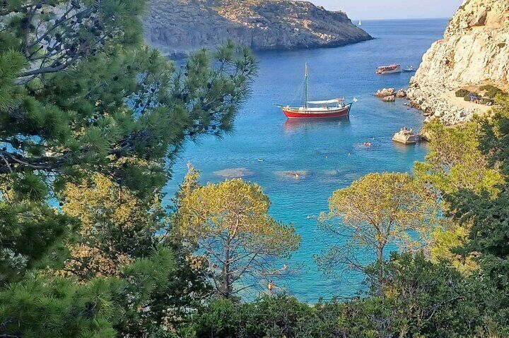 Faliraki : Boat Trip to Antony Quinn, Ladiko, Afandou Caves