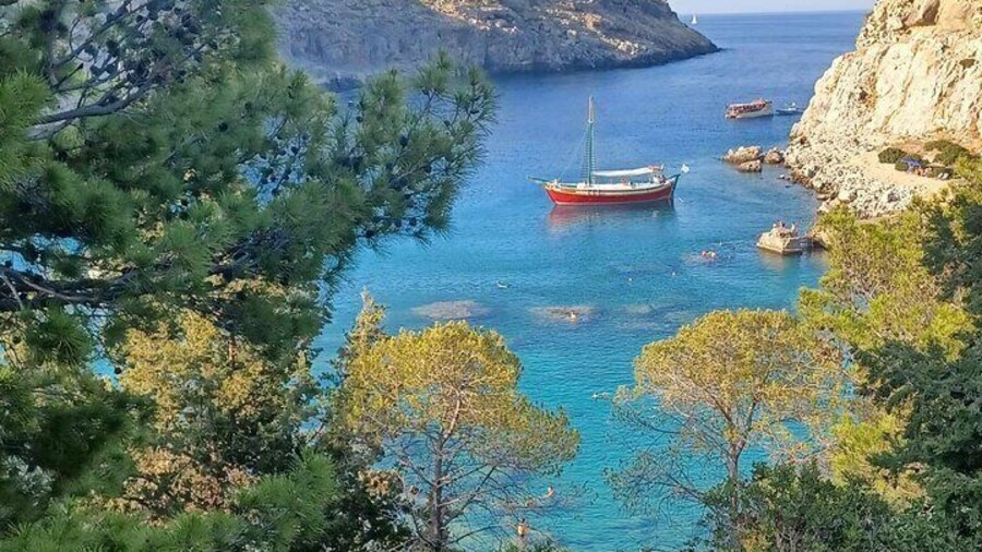 Faliraki : Boat Trip to Antony Quinn, Ladiko, Afandou Caves
