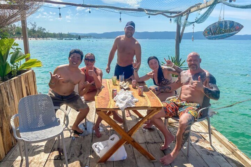 Starfish Beach Trip Car and Boat Transfer to Floating Bar