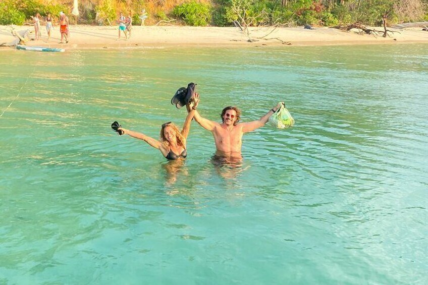 Starfish Beach Trip Car and Boat Transfer to Floating Bar