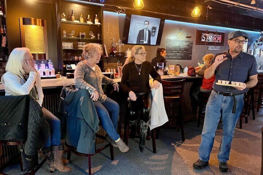 Storm Distillery has a speakeasy vibe