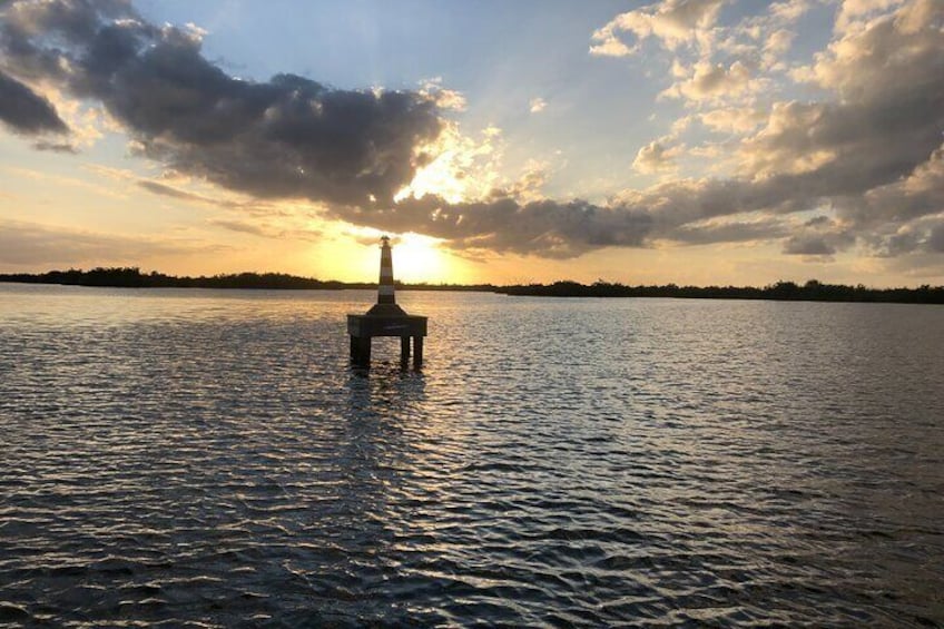 Lighthouse at sundown