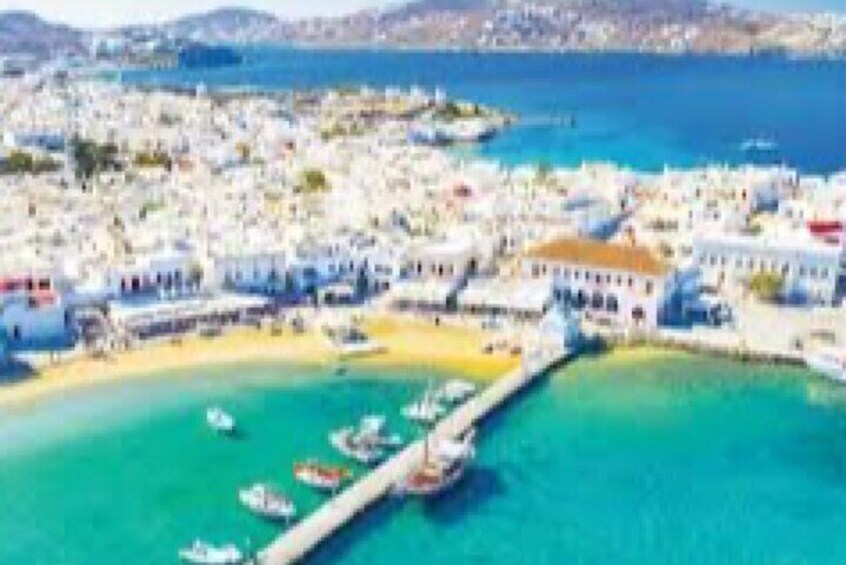 Mykonos Private Tour included town with a Range Rover