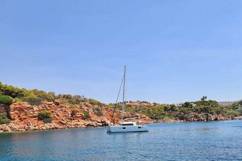 Rhodes Half-Day Catamaran Cruise with Lunch