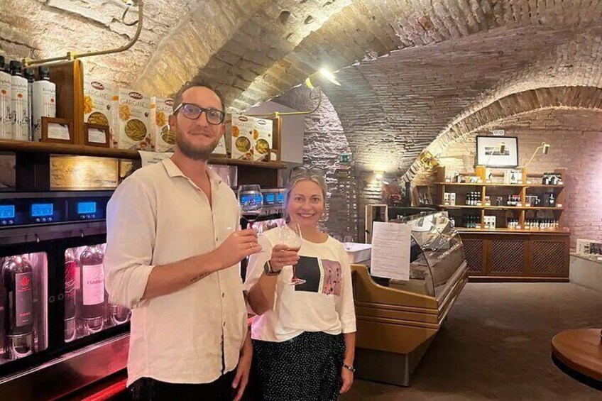 Wine Tasting in 15th century Cellar