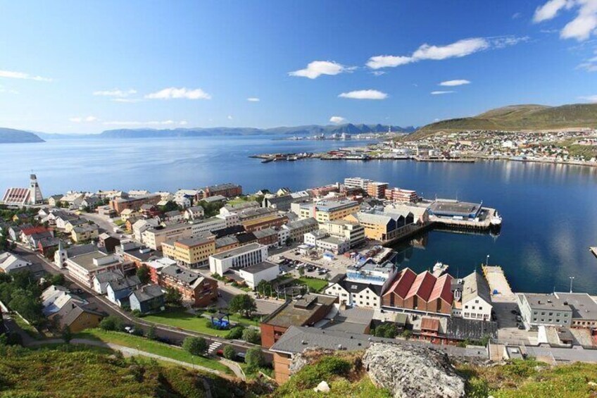 Hammerfest City on 70.7 north. Day Tour from Alta