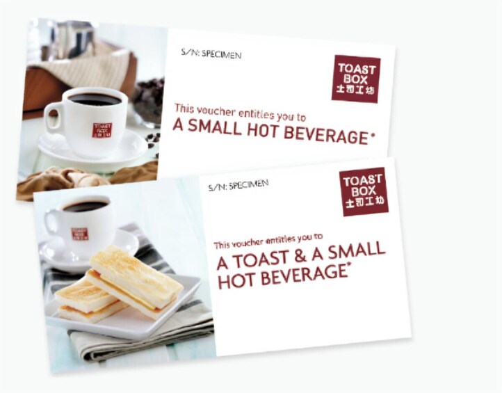 Singapore: Toast Box Voucher