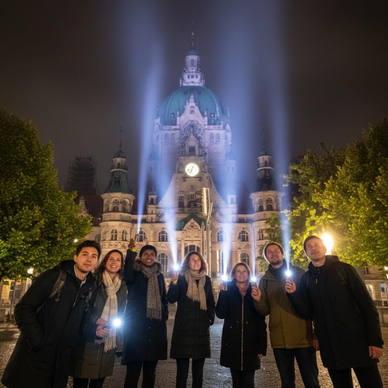 Hanover: Flashlight Guided Walking Tour at Night