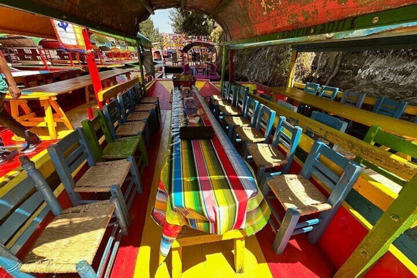 Boat Tour in Mexico City and Mezcal Party with food and drinks