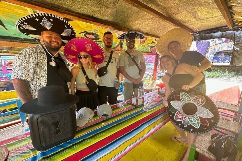 Boat Tour in Mexico City and Mezcal Party with food and drinks