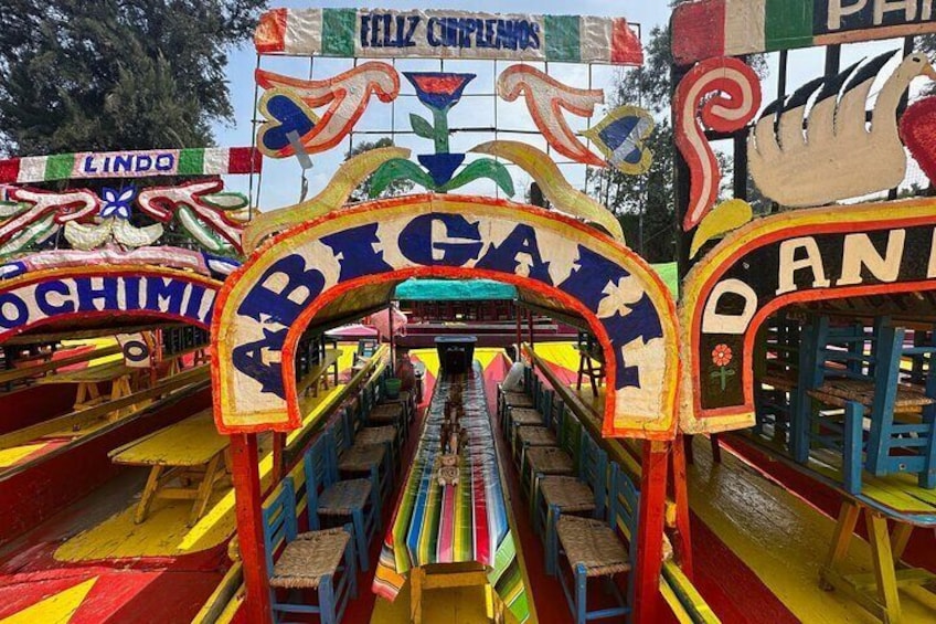 Boat Tour in Mexico City and Mezcal Party with food and drinks
