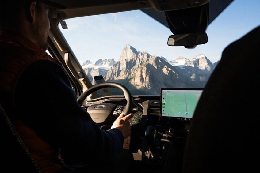 Breathtaking views from our shuttle.