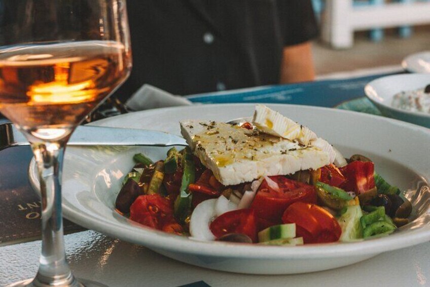 Authentic Cretan meal made with fresh, local ingredients.