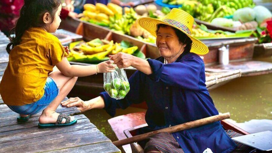 Floating Market & Railway Market Adventure in 28 Languages