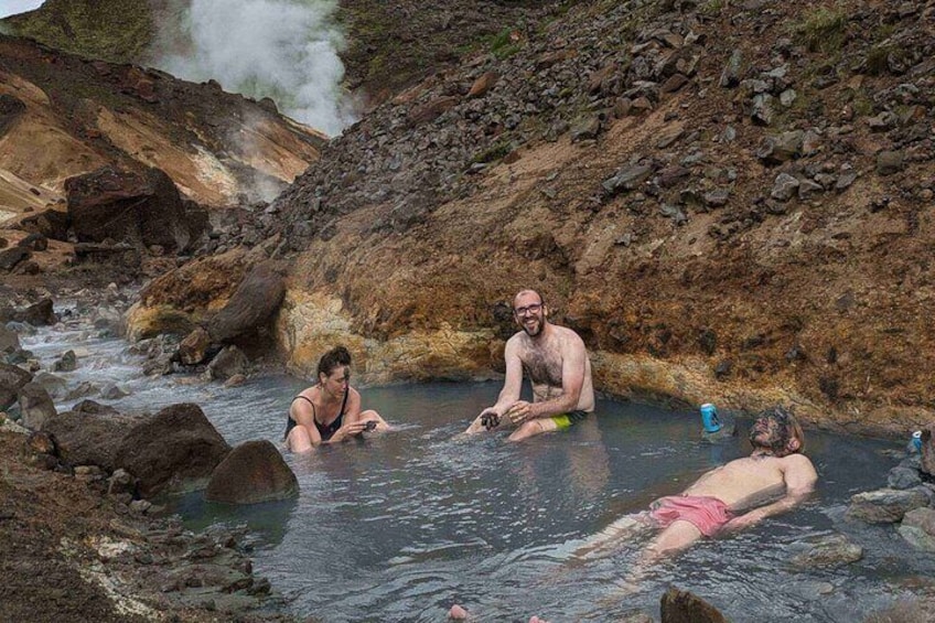 Chilling in the hot spring