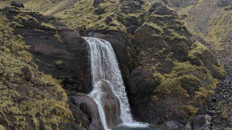 Helgufoss waterfall