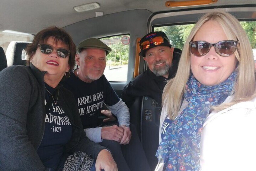 US Tourists aboard Taxi tour.