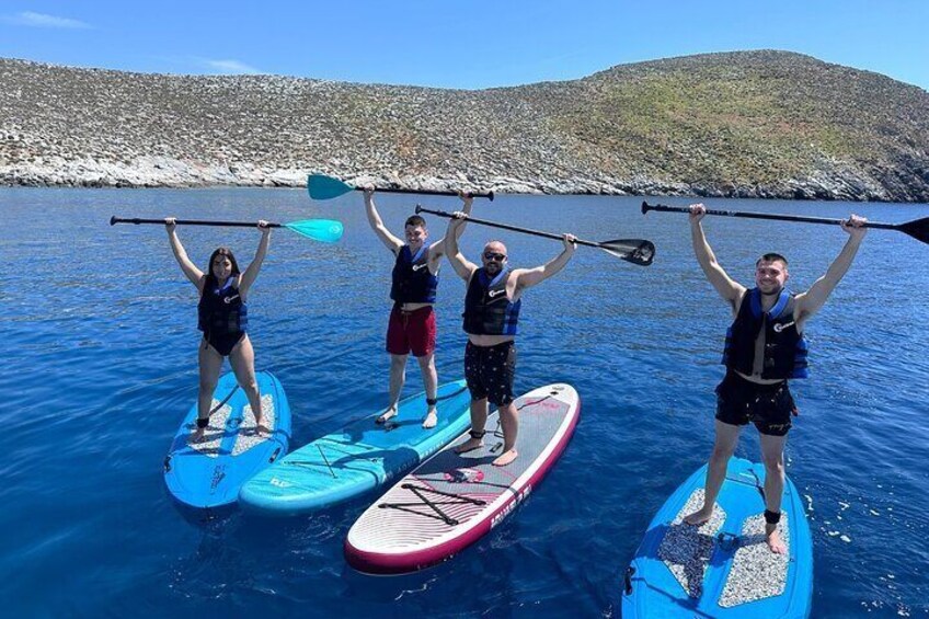 Guided SUP Safari & Catamaran Cruise Dia Island & Cretan Treats