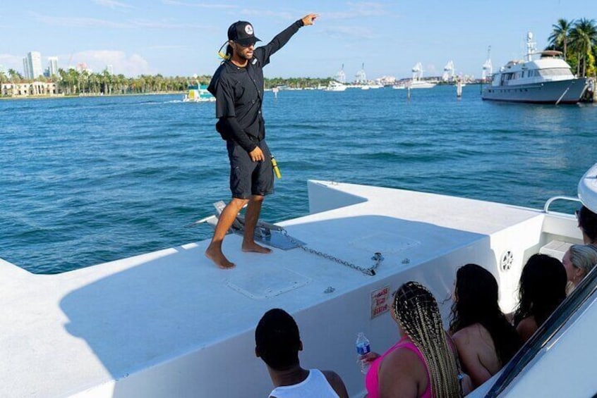 After the water sports enjoy free beer and wine while our expert tour guides guide you through the isles of the rich and famous