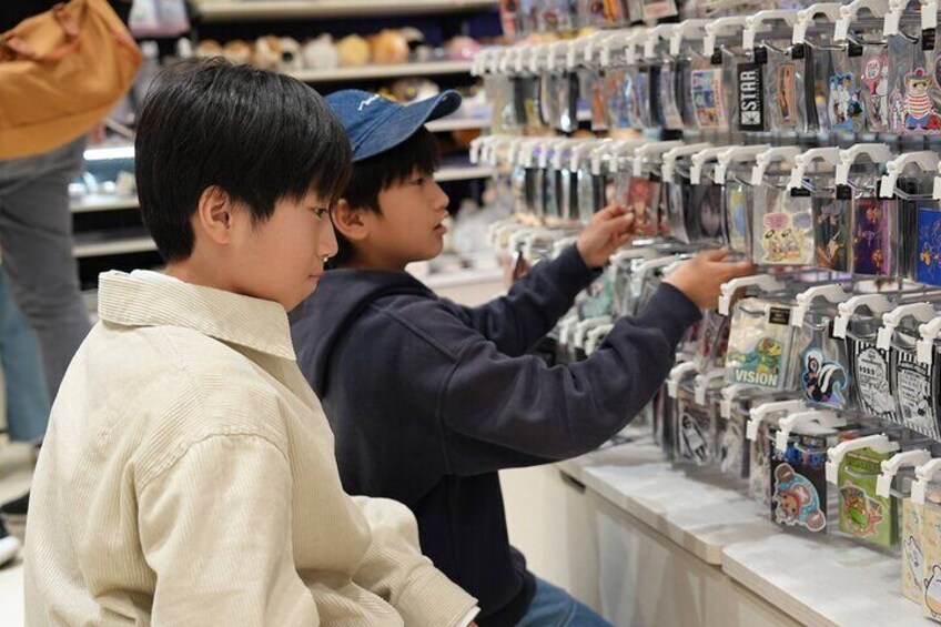Many character products.