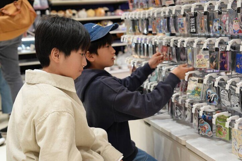 Many character products.