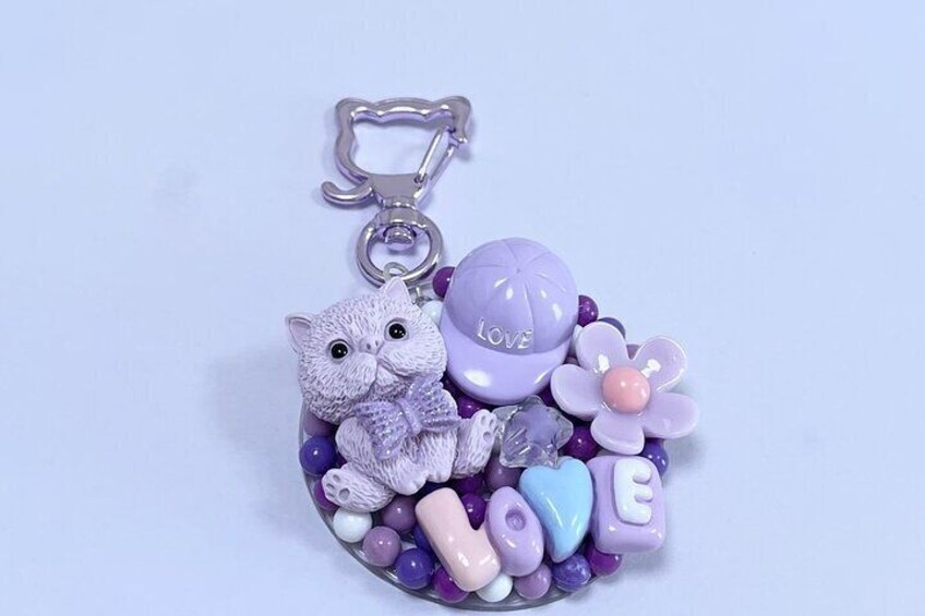 Examples of key charms you can create on this tour.