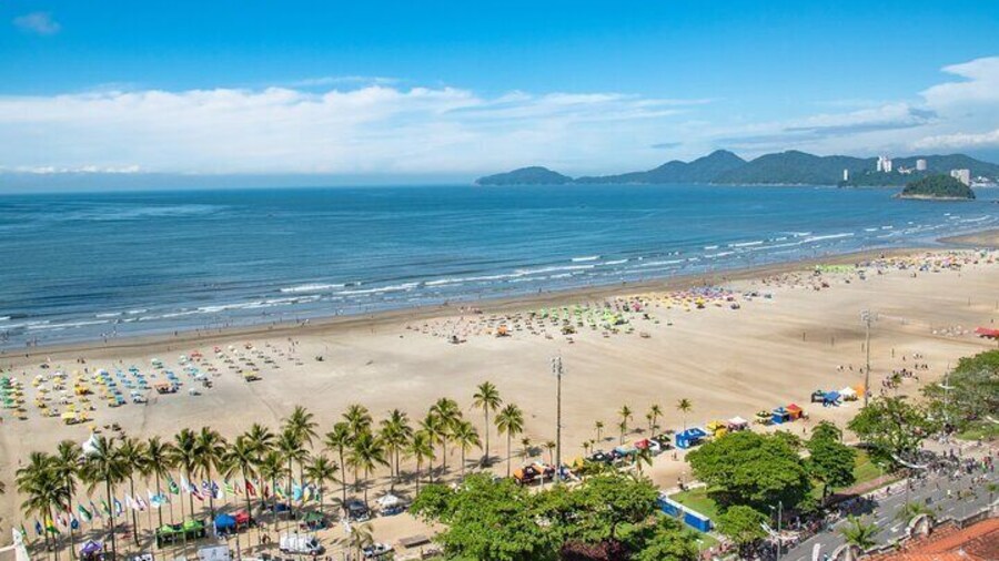 Santos and Guarujá Private Day Tour with Beaches Views