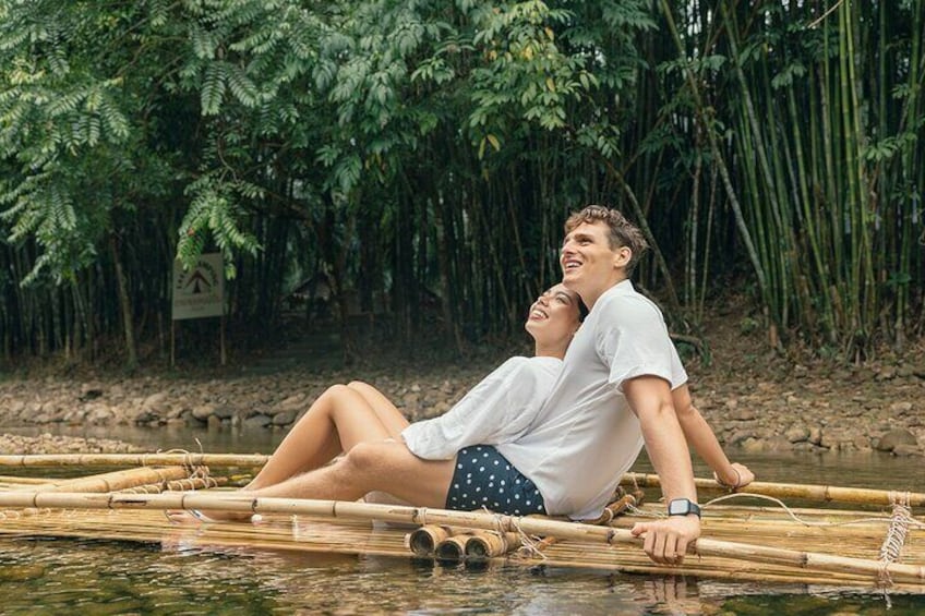 Bamboo Rafting, Temple and Waterfalll in Phang Nga Nature Escape