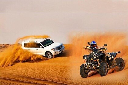 Dubai Desert Safari Dune Bashing 60min quad bike Quad Camel Ride BBQ