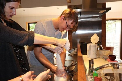 Fresh Tofu made from Soybeans in Kyoto