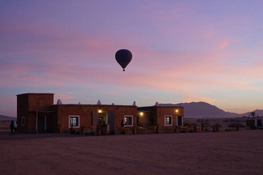 Sunrise in a hot air balloon in Marrakech